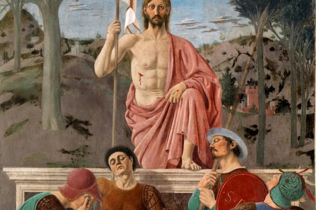 Автор: Пьеро делла Франческа - http://www.artchive.com/artchive/P/piero/resurrex.jpg.html, Общественное достояние, https://commons.wikimedia.org/w/index.php?curid=787644 Пьеро делла Франческа Воскресение Христа